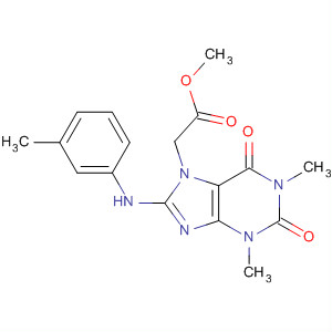 60658-31-3  7H-Purine-7-acetic acid,1,2,3,6-tetrahydro-1,3-dimethyl-8-[(3-methylphenyl)amino]-2,6-dioxo-,methyl ester