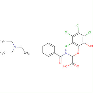 60676-48-4  Acetic acid, (benzoylamino)(2,3,4,5-tetrachloro-6-hydroxyphenoxy)-,compd. with N,N-diethylethanamine (1:1)