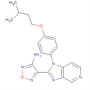 607370-37-6  1,2,5-Oxadiazol-3-amine,4-[1-[4-(3-methylbutoxy)phenyl]-1H-imidazo[4,5-c]pyridin-2-yl]-