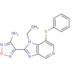 607372-26-9  1,2,5-Oxadiazol-3-amine,4-[1-ethyl-7-(phenylthio)-1H-imidazo[4,5-c]pyridin-2-yl]-