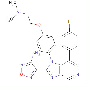607372-45-2  1,2,5-Oxadiazol-3-amine,4-[1-[4-[2-(dimethylamino)ethoxy]phenyl]-7-(4-fluorophenyl)-1H-imidazo[4,5-c]pyridin-2-yl]-