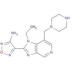 607372-50-9  1,2,5-Oxadiazol-3-amine,4-[1-ethyl-7-(1-piperazinylmethyl)-1H-imidazo[4,5-c]pyridin-2-yl]-