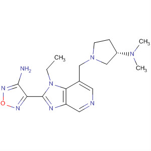 607372-67-8  1,2,5-Oxadiazol-3-amine,4-[7-[[(3S)-3-(dimethylamino)-1-pyrrolidinyl]methyl]-1-ethyl-1H-imidazo[4,5-c]pyridin-2-yl]-