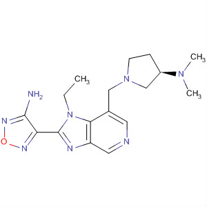 607372-77-0  1,2,5-Oxadiazol-3-amine,4-[7-[[(3R)-3-(dimethylamino)-1-pyrrolidinyl]methyl]-1-ethyl-1H-imidazo[4,5-c]pyridin-2-yl]-
