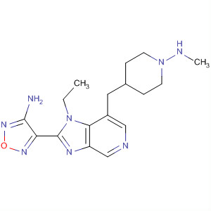 607372-94-1  1-Piperidinamine,4-[[2-(4-amino-1,2,5-oxadiazol-3-yl)-1-ethyl-1H-imidazo[4,5-c]pyridin-7-yl]methyl]-N-methyl-