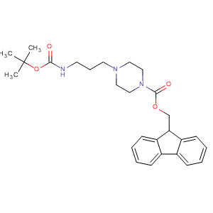 607373-01-3  1-Piperazinecarboxylic acid,4-[3-[[(1,1-dimethylethoxy)carbonyl]amino]propyl]-,9H-fluoren-9-ylmethyl ester