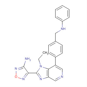 607373-11-5  1,2,5-Oxadiazol-3-amine,4-[1-ethyl-7-[4-[(phenylamino)methyl]phenyl]-1H-imidazo[4,5-c]pyridin-2-yl]-