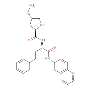 608532-46-3  2-Pyrrolidinecarboxamide,4-(aminomethyl)-N-[(1R)-3-phenyl-1-[(6-quinolinylamino)carbonyl]propyl]-, (2R,4R)-