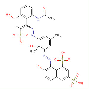 60917-05-7  1,3-Naphthalenedisulfonic acid,8-[[4-[[5-(acetylamino)-1-hydroxy-3-sulfo-2-naphthalenyl]azo]-2,5-dimethoxyphenyl]azo]-7-hydroxy-