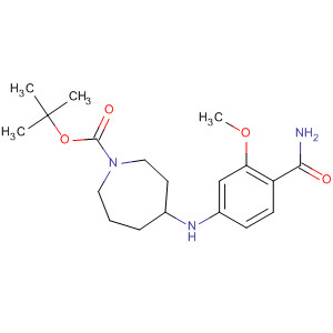 609785-15-1  1H-Azepine-1-carboxylic acid,4-[[4-(aminocarbonyl)-3-methoxyphenyl]amino]hexahydro-,1,1-dimethylethyl ester