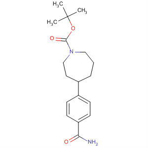 609786-80-3  1H-Azepine-1-carboxylic acid, 4-[4-(aminocarbonyl)phenyl]hexahydro-,1,1-dimethylethyl ester