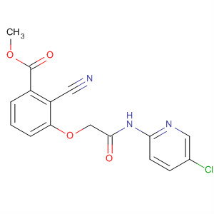 609805-87-0  Benzoic acid, 3-[2-[(5-chloro-2-pyridinyl)amino]-2-oxoethoxy]-2-cyano-,methyl ester