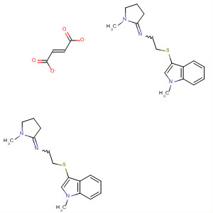 61020-77-7  Ethanamine,2-[(1-methyl-1H-indol-3-yl)thio]-N-(1-methyl-2-pyrrolidinylidene)-,(2E)-2-butenedioate (2:1)