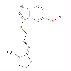 61020-78-8  Ethanamine,2-[(5-methoxy-1H-indol-3-yl)thio]-N-(1-methyl-2-pyrrolidinylidene)-