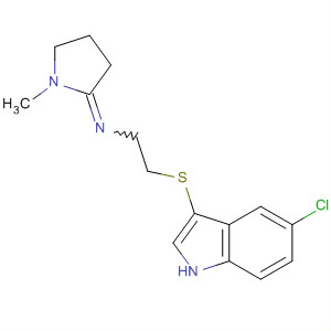 61020-83-5  Ethanamine,2-[(5-chloro-1H-indol-3-yl)thio]-N-(1-methyl-2-pyrrolidinylidene)-