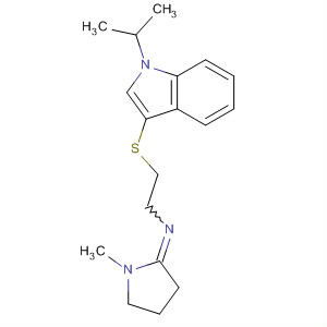61020-91-5  Ethanamine,2-[[1-(1-methylethyl)-1H-indol-3-yl]thio]-N-(1-methyl-2-pyrrolidinylidene)-