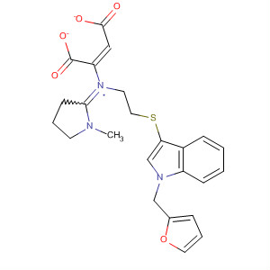 61021-00-9  Ethanamine,2-[[1-(2-furanylmethyl)-1H-indol-3-yl]thio]-N-(1-methyl-2-pyrrolidinylidene)-, (2E)-2-butenedioate