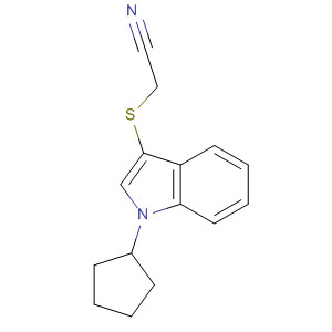 61021-39-4  Acetonitrile, [(1-cyclopentyl-1H-indol-3-yl)thio]-