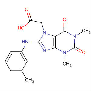 61034-20-6  7H-Purine-7-acetic acid,1,2,3,6-tetrahydro-1,3-dimethyl-8-[(3-methylphenyl)amino]-2,6-dioxo-
