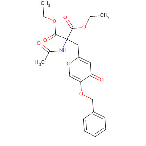 61049-74-9  Propanedioic acid,(acetylamino)[[4-oxo-5-(phenylmethoxy)-4H-pyran-2-yl]methyl]-, diethylester
