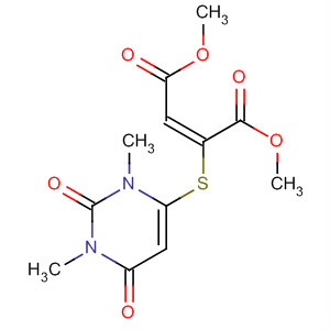 61081-69-4  2-Butenedioic acid,2-[(1,2,3,6-tetrahydro-1,3-dimethyl-2,6-dioxo-4-pyrimidinyl)thio]-,dimethyl ester, (E)-