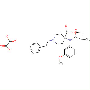 61086-93-9  4-Piperidinecarboxylic acid,4-[(3-methoxyphenyl)(1-oxopropyl)amino]-1-(2-phenylethyl)-, methylester, ethanedioate (1:1)