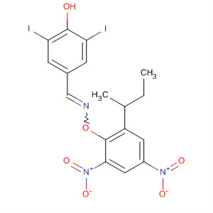 61101-38-0  Benzaldehyde, 4-hydroxy-3,5-diiodo-,O-[2-(1-methylpropyl)-4,6-dinitrophenyl]oxime