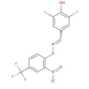 61101-45-9  Benzaldehyde, 4-hydroxy-3,5-diiodo-,O-[2-nitro-4-(trifluoromethyl)phenyl]oxime