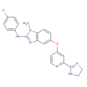 611217-03-9  1H-Benzimidazol-2-amine,N-(4-chlorophenyl)-5-[[2-(4,5-dihydro-1H-imidazol-2-yl)-4-pyridinyl]oxy]-1-methyl-