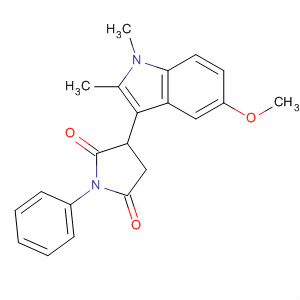 61123-28-2  2,5-Pyrrolidinedione,3-(5-methoxy-1,2-dimethyl-1H-indol-3-yl)-1-phenyl-