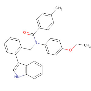 61123-66-8  Benzamide,N-(4-ethoxyphenyl)-N-(1H-indol-3-ylphenylmethyl)-4-methyl-
