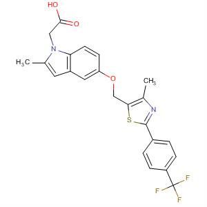 600166-65-2  1H-Indole-1-acetic acid,2-methyl-5-[[4-methyl-2-[4-(trifluoromethyl)phenyl]-5-thiazolyl]methoxy]-