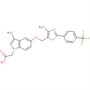 600166-66-3  1H-Indole-1-acetic acid,3-methyl-5-[[4-methyl-2-[4-(trifluoromethyl)phenyl]-5-thiazolyl]methoxy]-