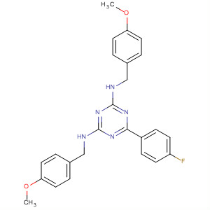 600732-67-0  1,3,5-Triazine-2,4-diamine,6-(4-fluorophenyl)-N,N'-bis[(4-methoxyphenyl)methyl]-