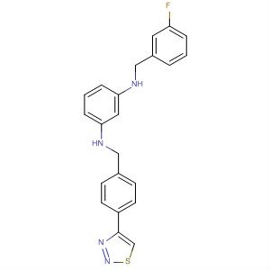 601492-50-6  1,3-Benzenediamine,N-[(3-fluorophenyl)methyl]-N'-[[4-(1,2,3-thiadiazol-4-yl)phenyl]methyl]-