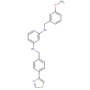 601492-65-3  1,3-Benzenediamine,N-[(3-methoxyphenyl)methyl]-N'-[[4-(1,2,3-thiadiazol-4-yl)phenyl]methyl]-