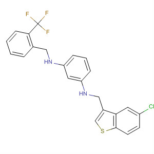 601492-68-6  1,3-Benzenediamine,N-[(5-chlorobenzo[b]thien-3-yl)methyl]-N'-[[2-(trifluoromethyl)phenyl]methyl]-
