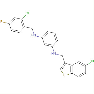 601492-70-0  1,3-Benzenediamine,N-[(5-chlorobenzo[b]thien-3-yl)methyl]-N'-[(2-chloro-4-fluorophenyl)methyl]-