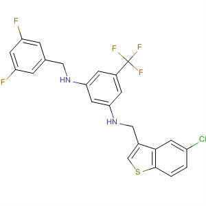 601492-84-6  1,3-Benzenediamine,N-[(5-chlorobenzo[b]thien-3-yl)methyl]-N'-[(3,5-difluorophenyl)methyl]-5-(trifluoromethyl)-