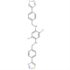 601492-94-8  1,4-Benzenediamine,2,5-dichloro-N,N'-bis[[4-(1,2,3-thiadiazol-4-yl)phenyl]methyl]-