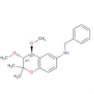 602331-77-1  2H-1-Benzopyran-6-amine,3,4-dihydro-3,4-dimethoxy-2,2-dimethyl-N-(phenylmethyl)-, (3R,4S)-rel-