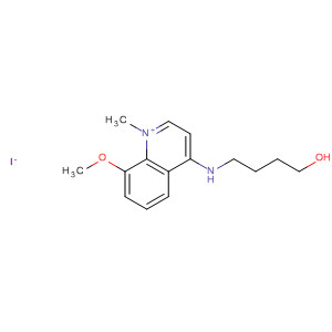 60297-24-7  Quinolinium, 4-[(4-hydroxybutyl)amino]-8-methoxy-1-methyl-, iodide