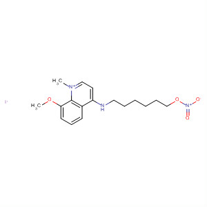 60297-31-6  Quinolinium, 8-methoxy-1-methyl-4-[[6-(nitrooxy)hexyl]amino]-, iodide