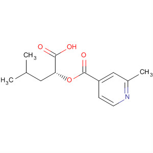 60335-43-5  4-Pyridinecarboxylic acid, 2-methyl-, 1-carboxy-3-methylbutyl ester, (R)-