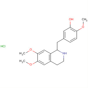 60356-10-7  Phenol,2-methoxy-5-[(1,2,3,4-tetrahydro-6,7-dimethoxy-1-isoquinolinyl)methyl]-,hydrochloride