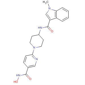 603955-72-2  1H-Indole-3-carboxamide,N-[1-[5-[(hydroxyamino)carbonyl]-2-pyridinyl]-4-piperidinyl]-1-methyl-
