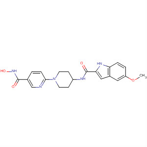 603955-73-3  1H-Indole-2-carboxamide,N-[1-[5-[(hydroxyamino)carbonyl]-2-pyridinyl]-4-piperidinyl]-5-methoxy-