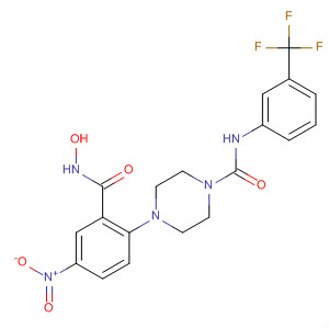 603965-00-0  1-Piperazinecarboxamide,4-[2-[(hydroxyamino)carbonyl]-4-nitrophenyl]-N-[3-(trifluoromethyl)phenyl]-