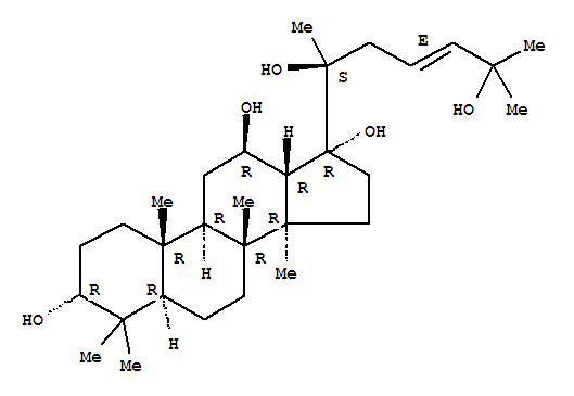 63955-93-1  Dammar-23-ene-3,12,17,20,25-pentol,(3a,12b,23E)- (9CI)