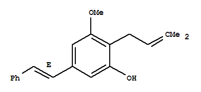 64095-60-9  Phenol,3-methoxy-2-(3-methyl-2-buten-1-yl)-5-[(1E)-2-phenylethenyl]-